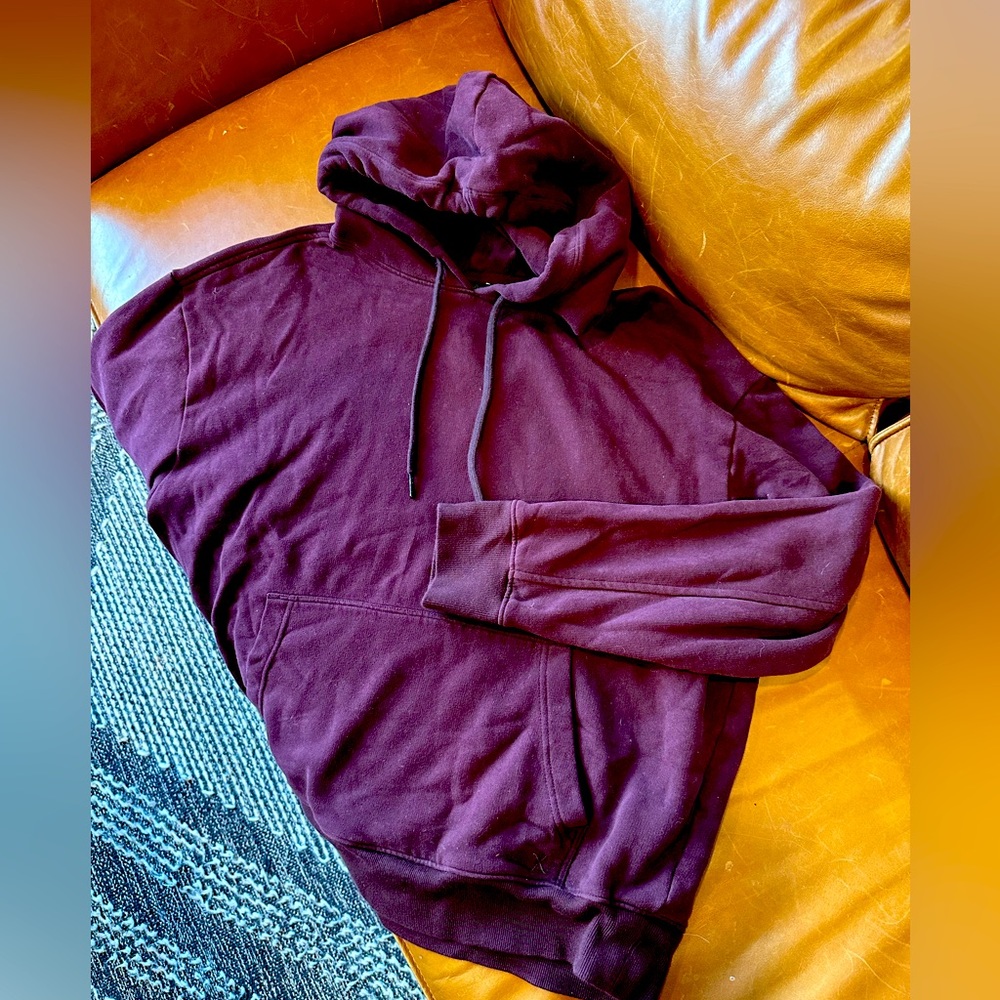 Express Heavy Burgundy Hoodie